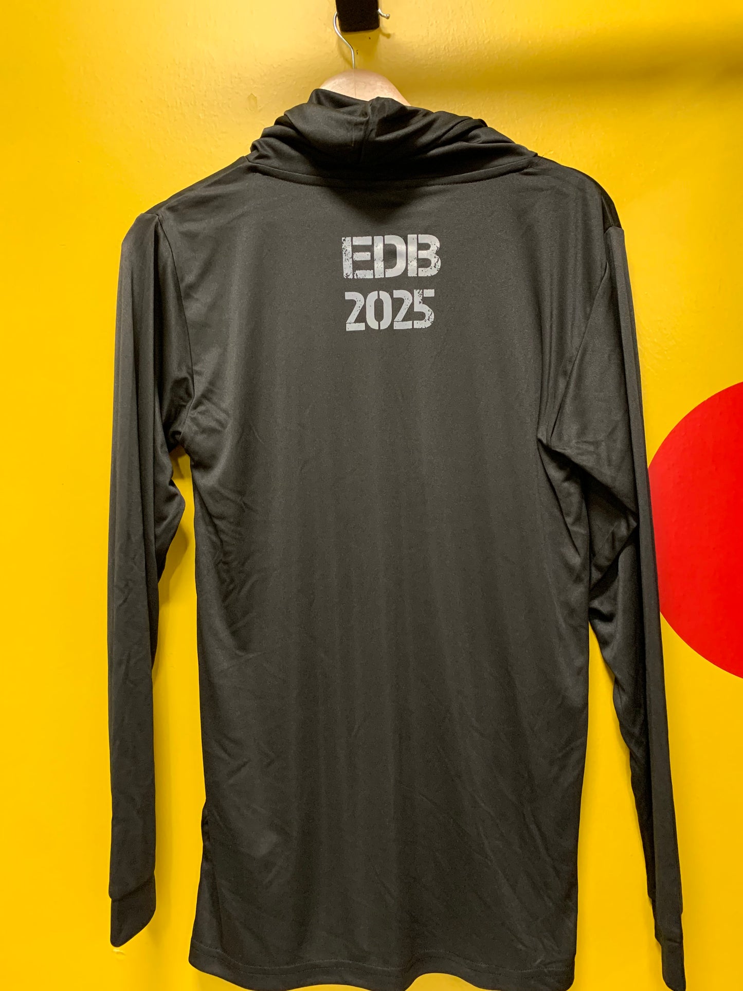 BLACK DRI FIT HOODIE (white box logo )