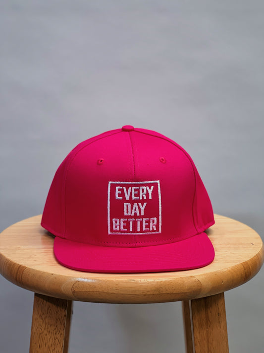PINK / WHITE BOX LOGO Snapback Hat
