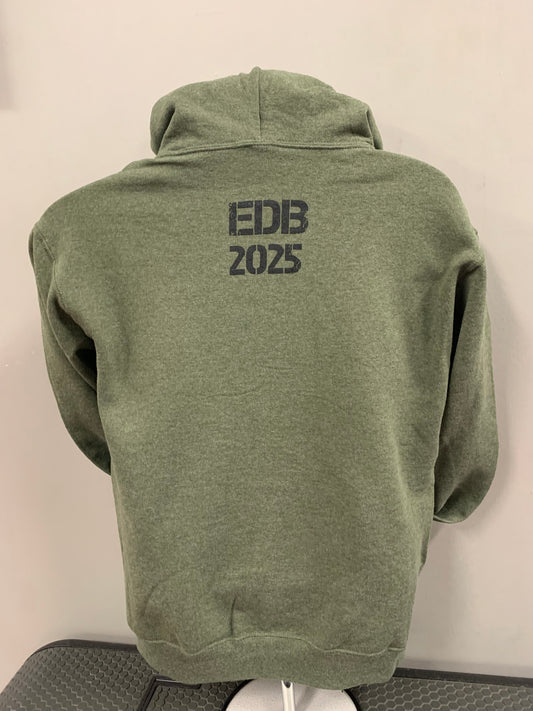 Military green / Black HOODIE