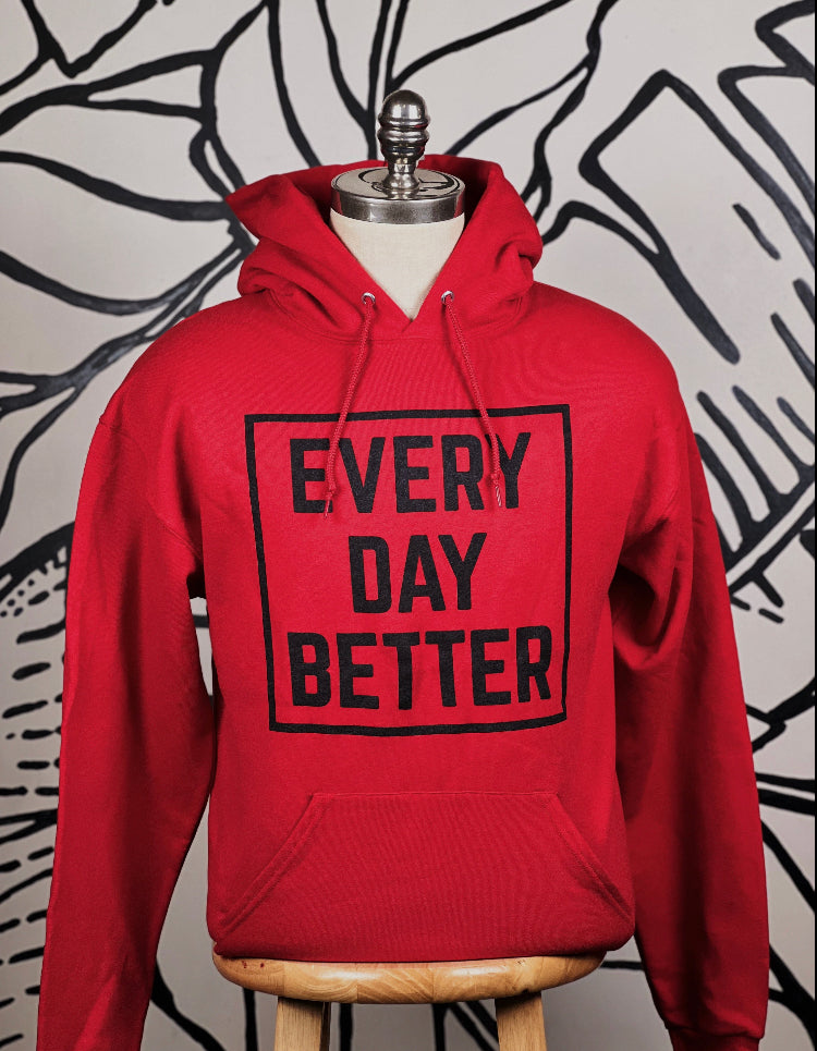 RED/BLACK BOX LOGO HOODIE