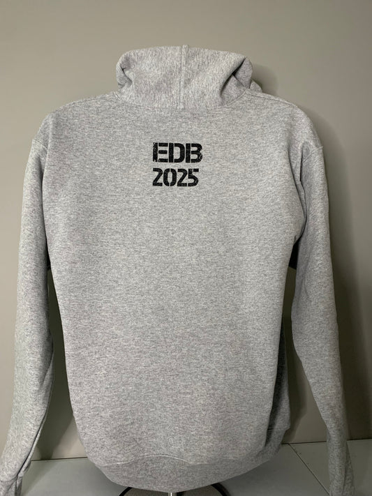 GREY / BLACK BOX LOGO HOODIE