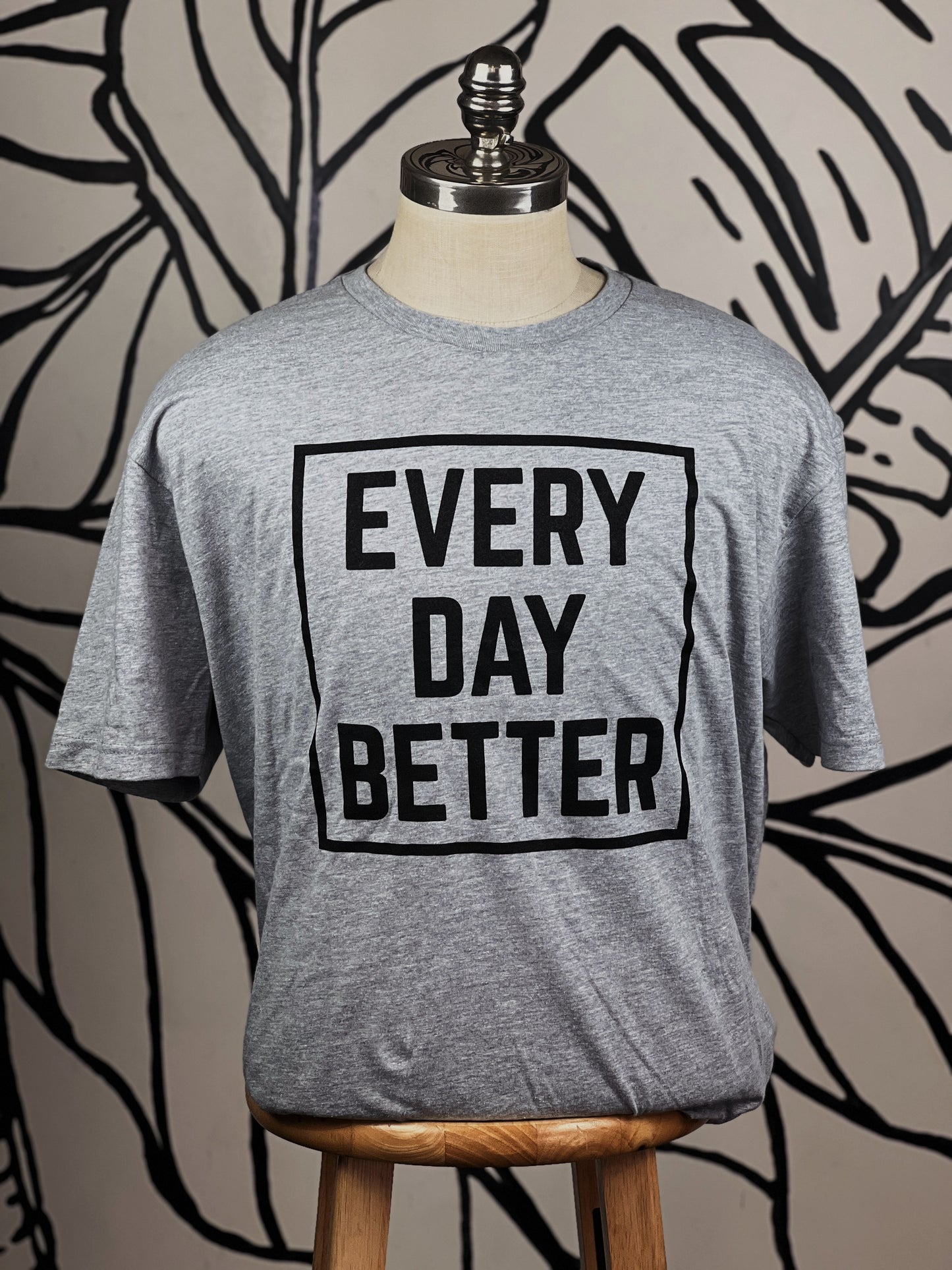 Heather Grey w/ Black Every Day BETTER Box Logo Tee