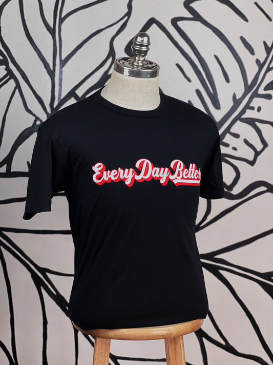 BLK / RED VINTAGE LOGO TEE