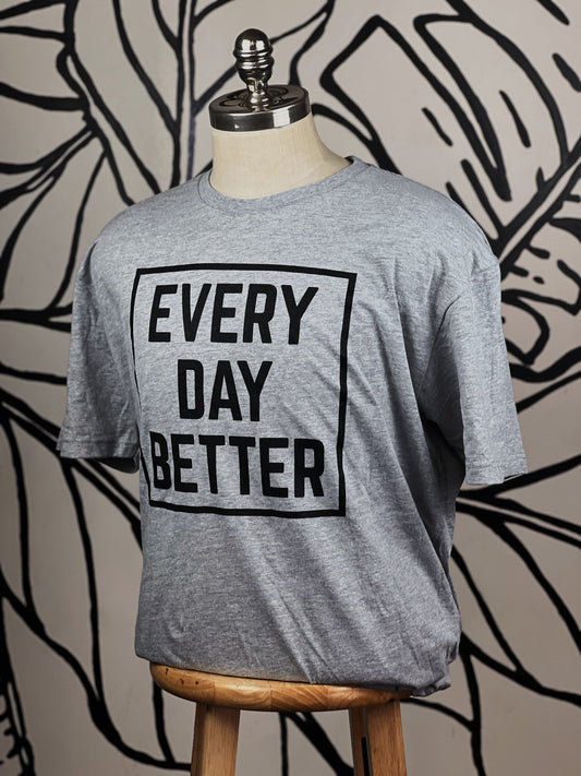 Heather Grey w/ Black Every Day BETTER Box Logo Tee