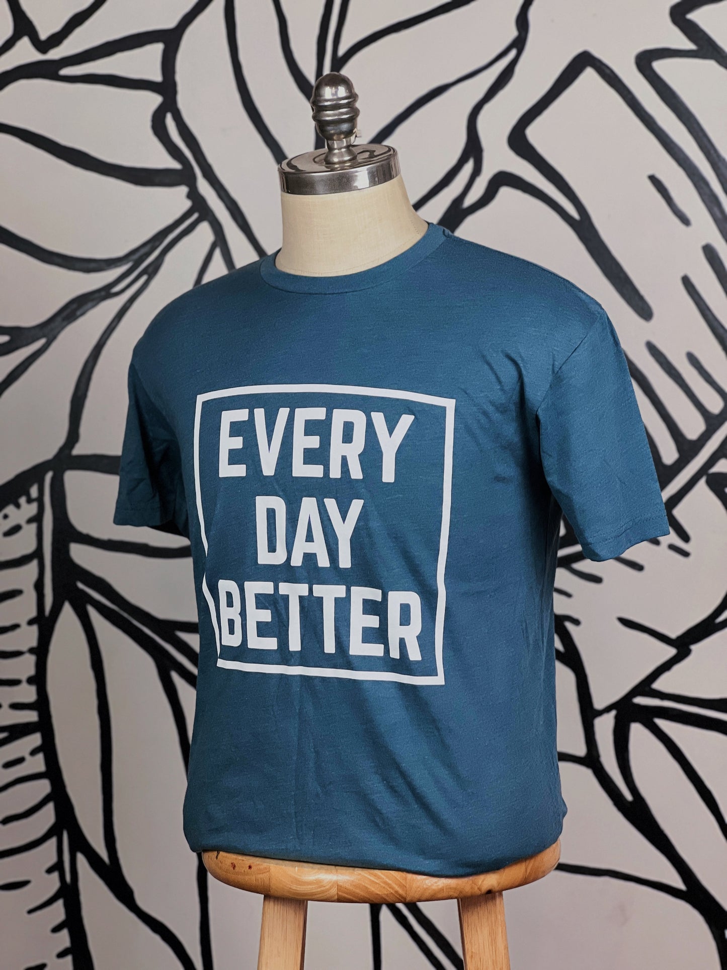 Indigo Blue Every Day BETTER Box Logo Tee