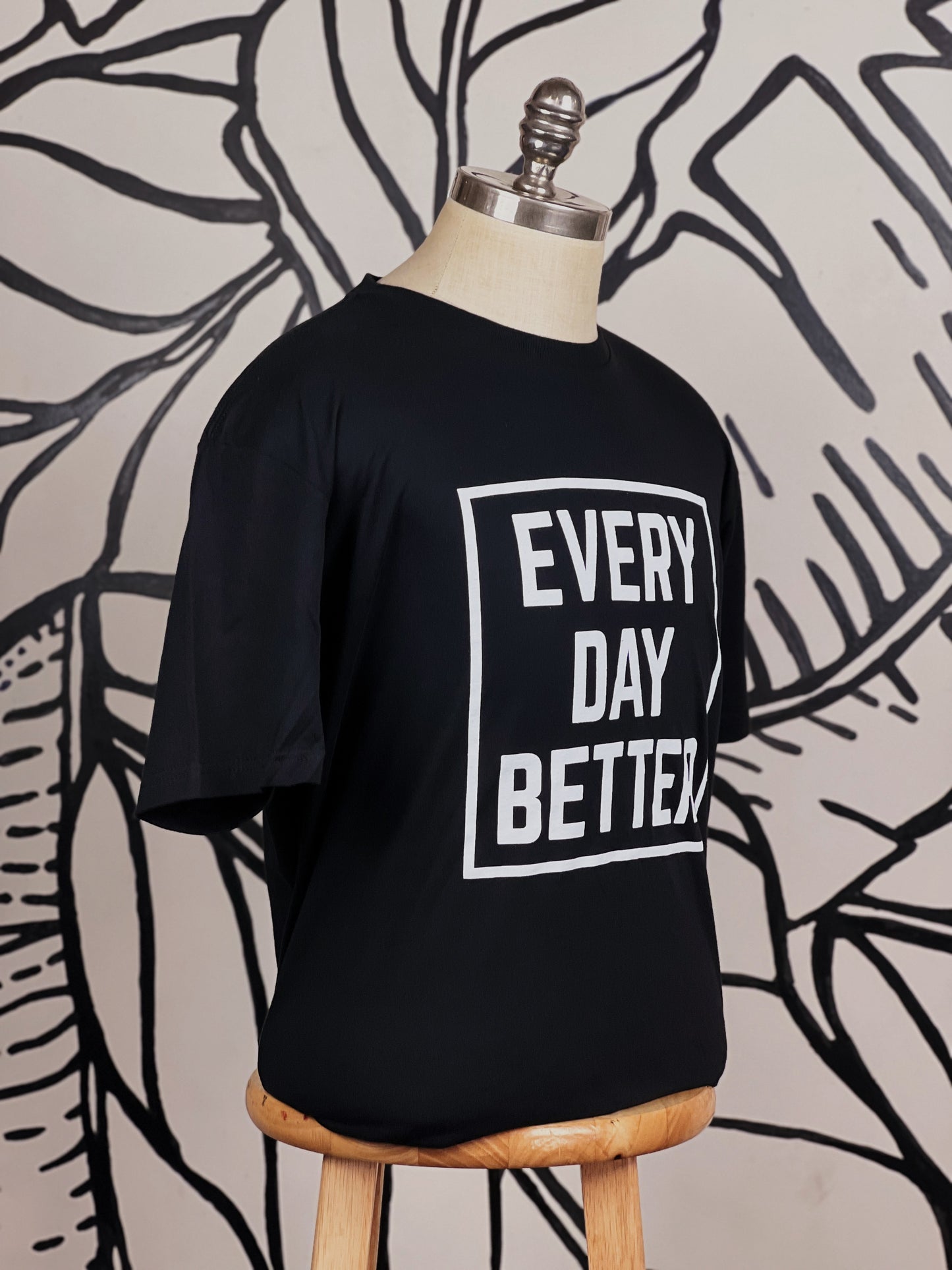 Black w/ White Every Day BETTER Box Logo Tee (HAWAII on the back)