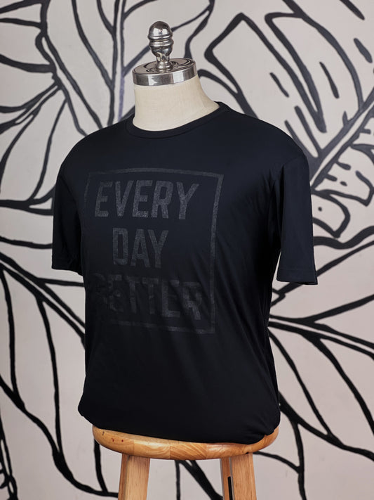 BLACK on BLACK BOX LOGO TEE