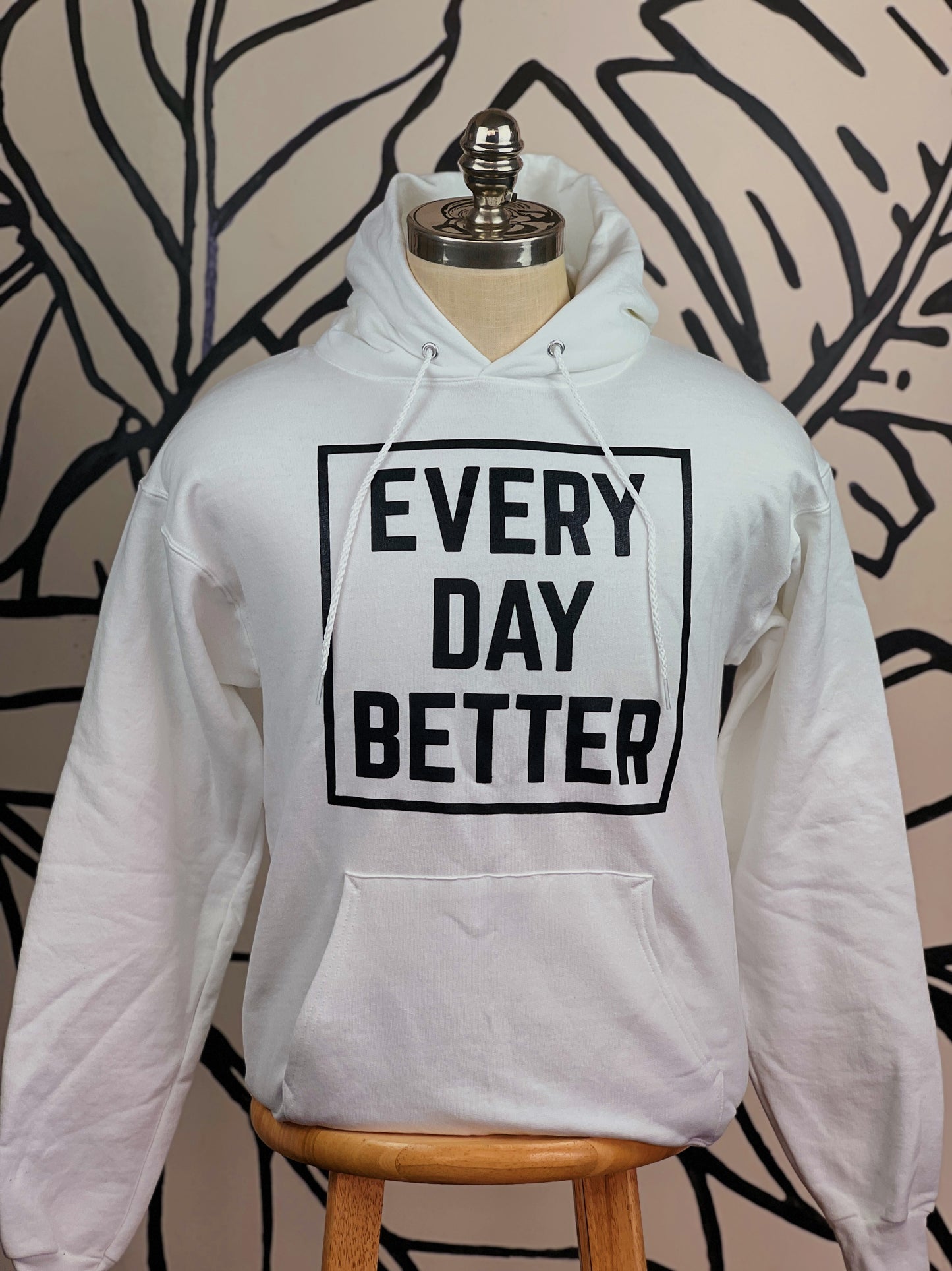 WHITE/BLACK BOX LOGO HOODIE