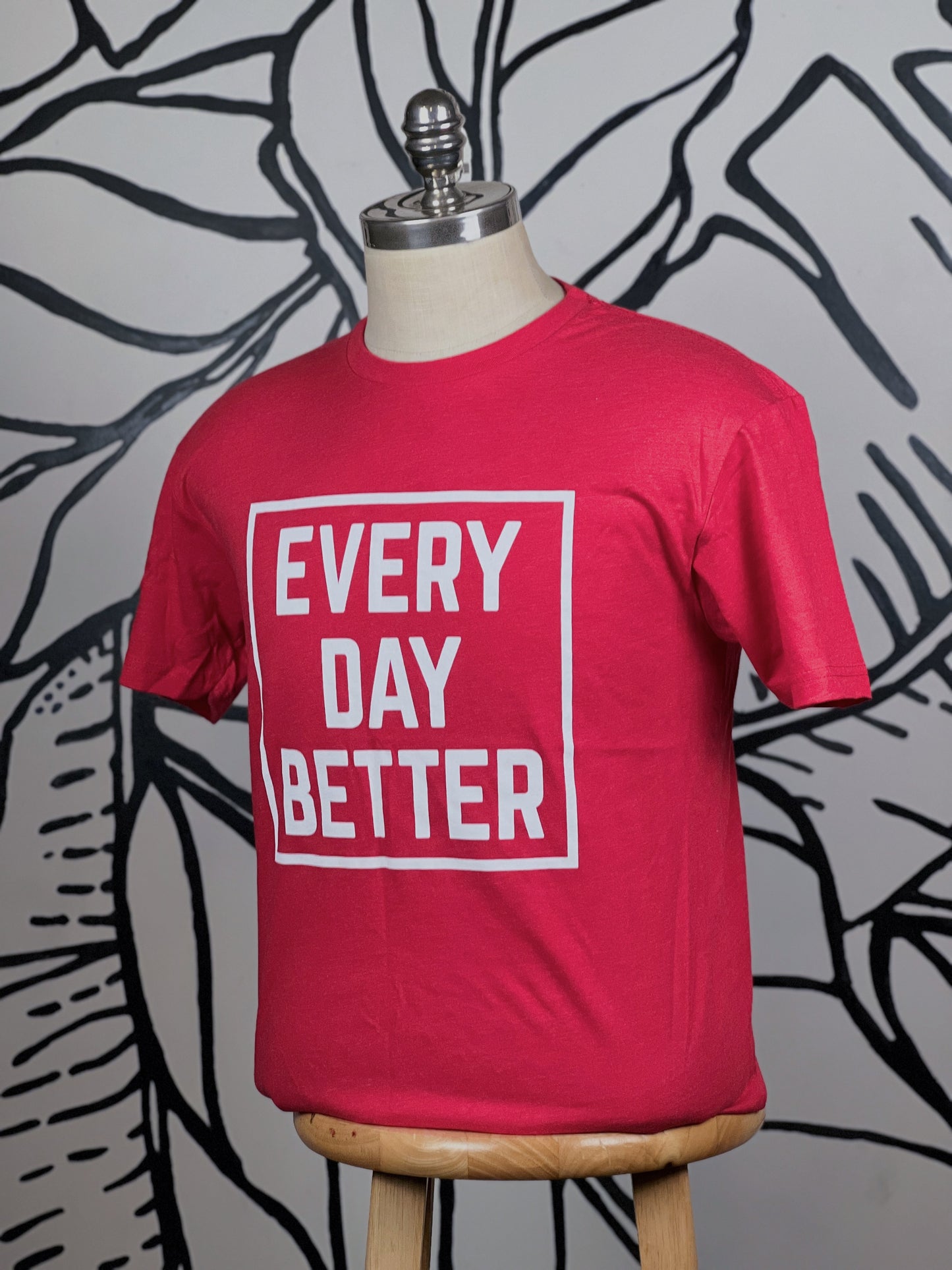 Red w/ White Every Day BETTER Box Logo Tee