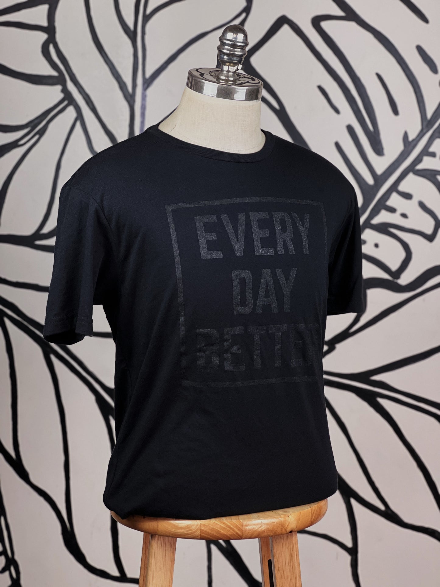 Black on Black Every Day BETTER Box Logo Tee