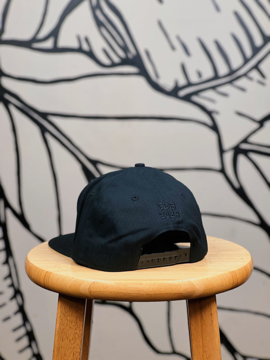 Black w/ Black Every Day Better Logo Snapback Hat