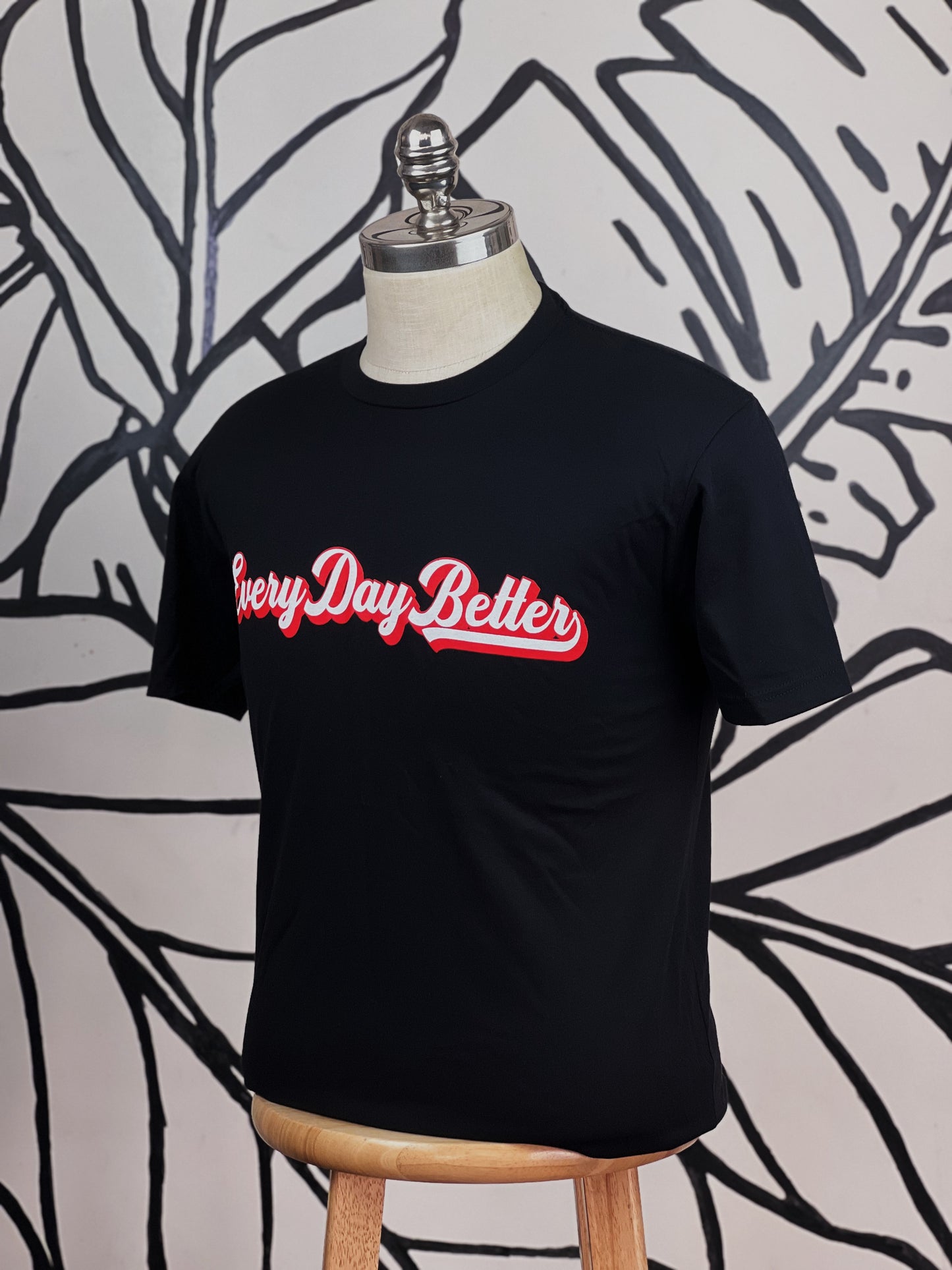 Black Every Day Better Script Tee