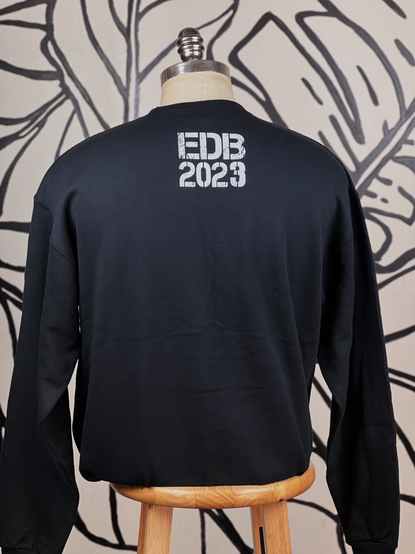 Black w/ White Every Day BETTER Box Logo crewneck Sweater