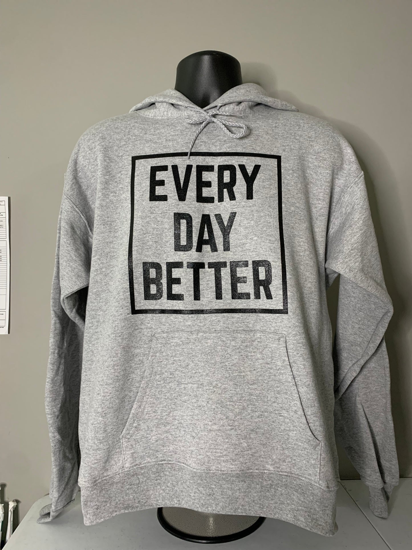 GREY / BLACK Box LOGO Hoodie