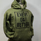 Olive w/ Black Every Day BETTER Box Logo Hoodie