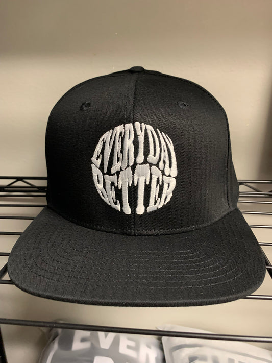 BLACK CIRCLE LOGO SNAPBACK HAT