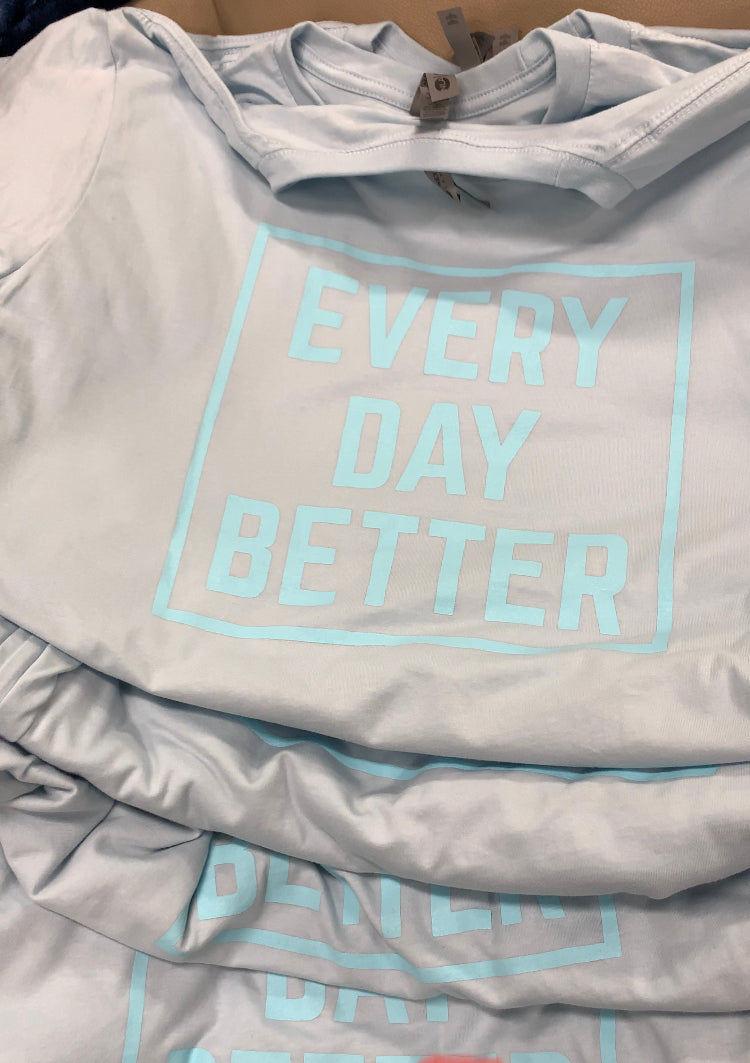 LIGHT BLUE BOX LOGO TEE