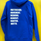 ROYAL BLUE "MOTIVATION" HOODIE