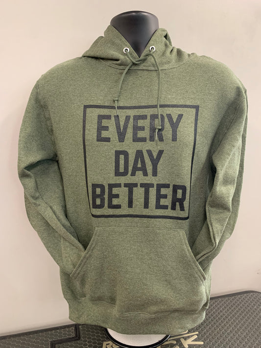 Military green / Black HOODIE