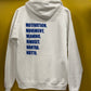 WHITE "MOTIVATION" HOODIE