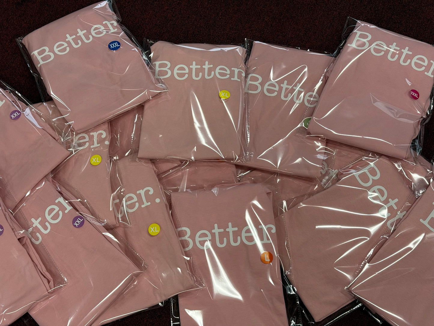LIGHT PINK "better " TEE