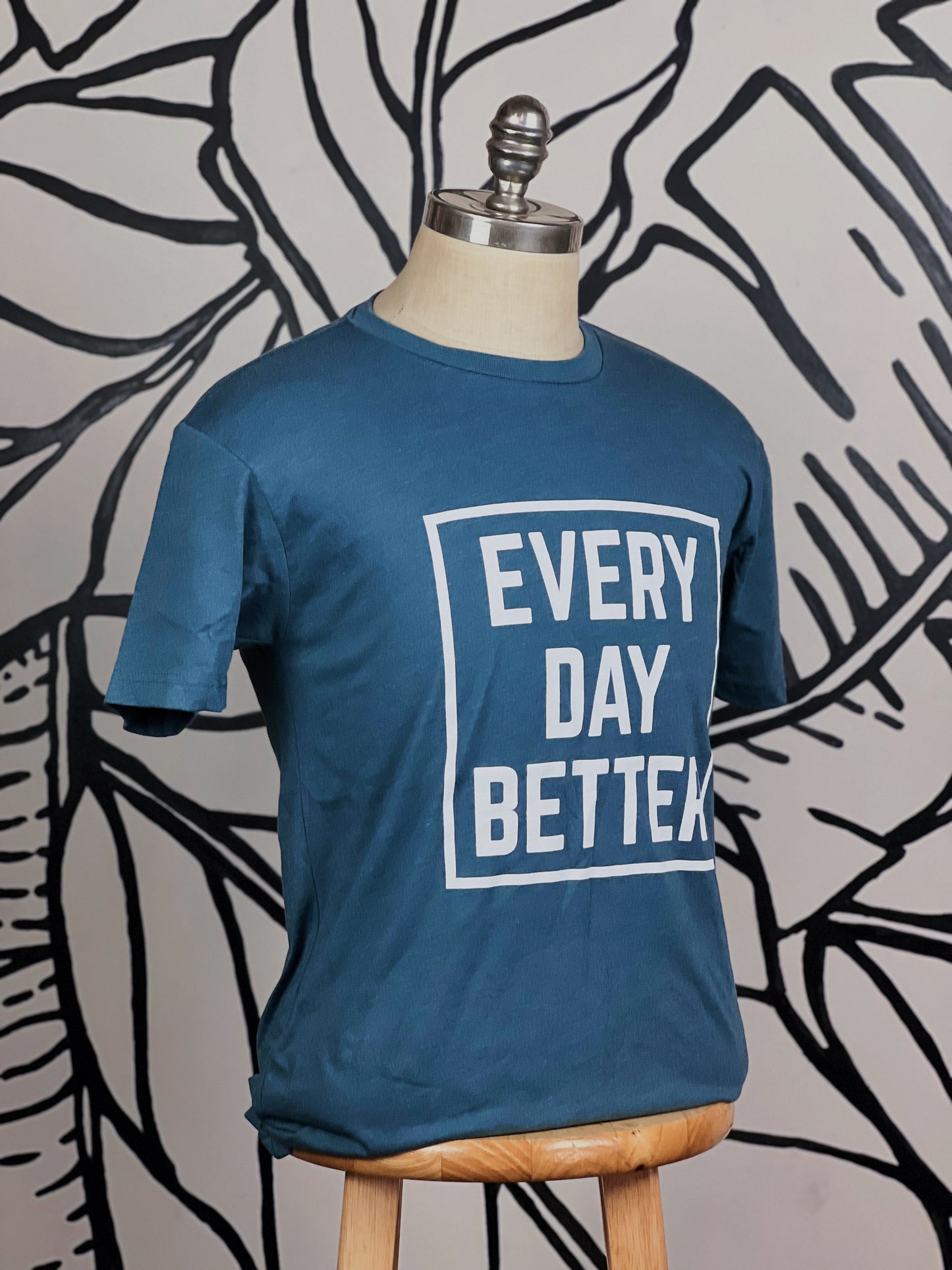 Indigo Blue Every Day BETTER Box Logo Tee