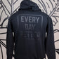 Zip-Up Black w/ Black Box Logo  Hoodie