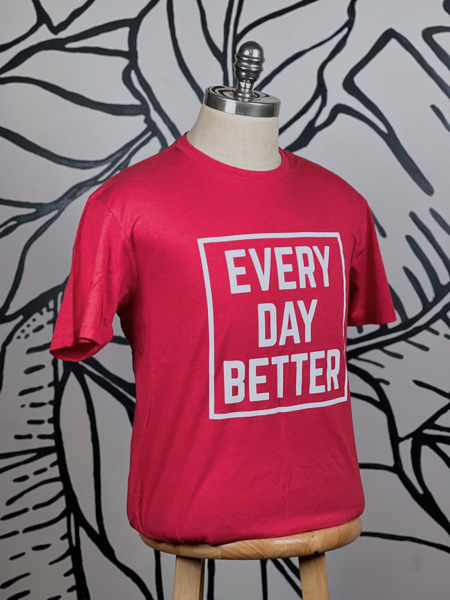 Red w/ White Every Day BETTER Box Logo Tee
