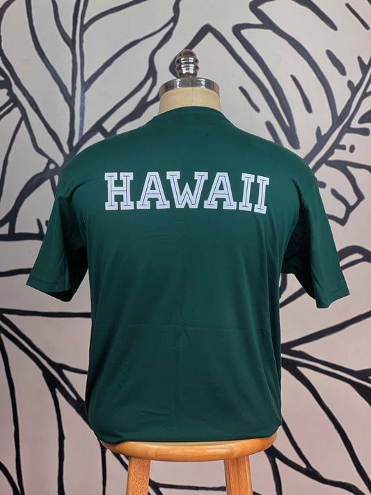 Green w/ White Every Day Better Box Logo "HAWAII"  Tee