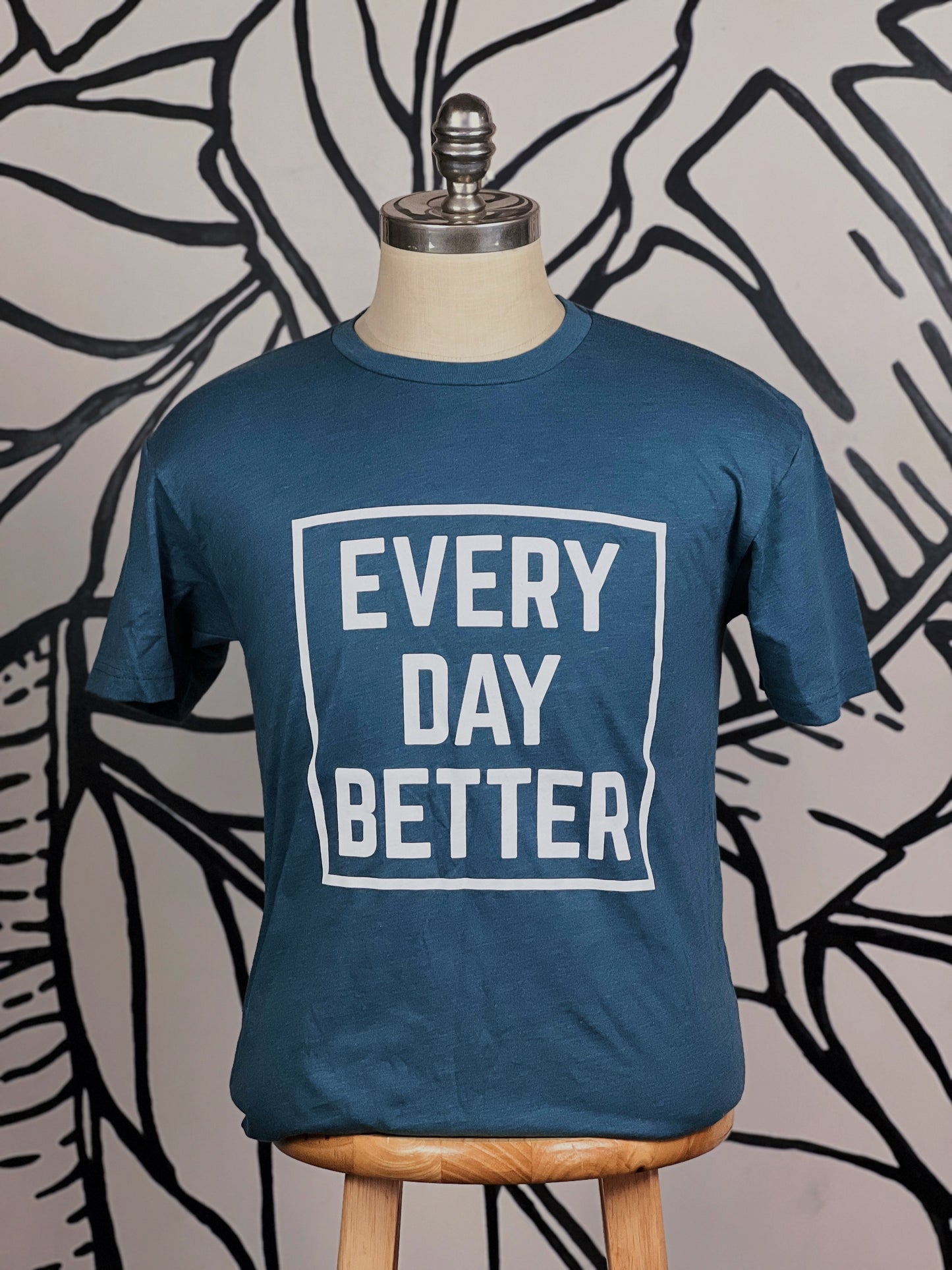 Indigo Blue Every Day BETTER Box Logo Tee