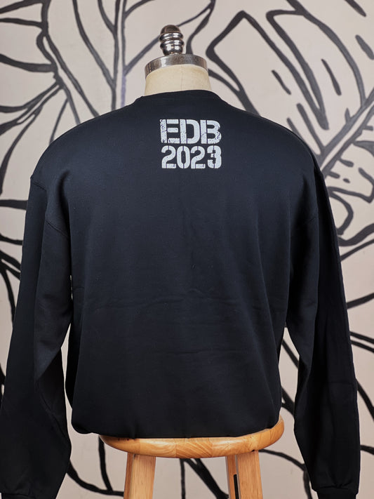 Black w/ White Every Day BETTER Box Logo crewneck Sweater